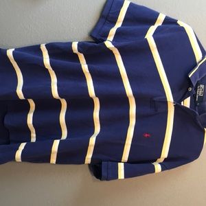 Polo Ralph Lauren blue white and yellow polo!